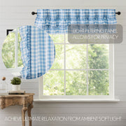 Annie Buffalo Blue Check Ruffled Valance 16x72