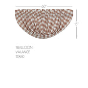 Annie Buffalo Portabella Check Balloon Valance 15x60