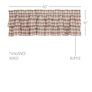 Annie Buffalo Portabella Check Ruffled Valance 16x60