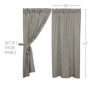 Ashmont Ticking Stripe Short Panel Set of 2 63x36