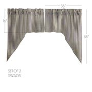 Ashmont Ticking Stripe Swag Set of 2 36x36x16