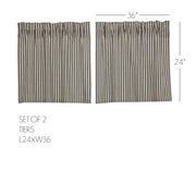Ashmont Ticking Stripe Tier Set of 2 L24xW36
