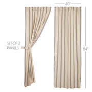 Grace Grain Sack Stripe Panel Set of 2 84x40