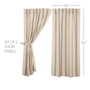 Grace Grain Sack Stripe Short Panel Set of 2 63x36