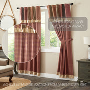 Maisie Panel with Attached Patch Valance Set of 2 84x40