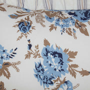 Annie Blue Floral Ruffled Pillow 18x18