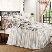 Annie Portabella Floral Ruffled King Coverlet 80x76+27