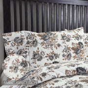 Annie Portabella Floral Ruffled Standard Pillow Case Set of 2 21x26+8