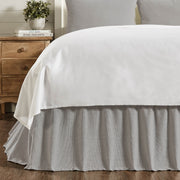 Burlap Dove Grey Ruffled King Bed Skirt 78x80x16