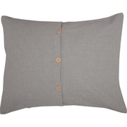 Burlap Dove Grey Standard Sham 21x27