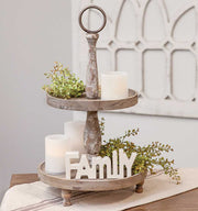 Weathered Two-Tiered Tray