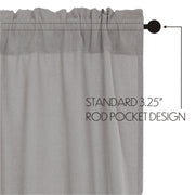 Burlap Dove Grey Valance 16x60