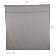 Burlap Dove Grey Shower Curtain 72x72