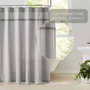 Burlap Dove Grey Shower Curtain 72x72