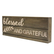 Blessed and Grateful Engraved Pallet Look Sign