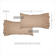 Camilia Ruffled Standard Pillow Case Set of 2 21x26+8