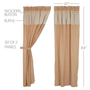 Camilia Ruffled Panel Set of 2 84x40