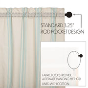 Grain Sack Aqua Valance 16x60