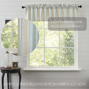 Grain Sack Aqua Valance 16x90