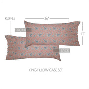 Kaila Ruffled King Pillow Case Set of 2 21x36+8