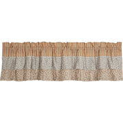 Kaila Ticking Gold Ruffled Valance 16x72