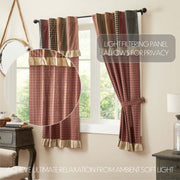 Maisie Short Panel with Attached Patch Valance Set of 2 63x36