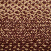 Burgundy Tan Jute Rug Oval w/ Pad 60x96