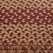 Burgundy Tan Jute Rug Rect w/ Pad 27x48