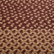 Burgundy Tan Jute Rug Rect w/ Pad 60x96