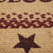 Burgundy Tan Jute Rug Rect Welcome w/ Pad 20x30