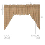 Millsboro Swag Scalloped Set of 2 36x36x16