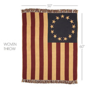 Old Glory Throw Woven 50x60