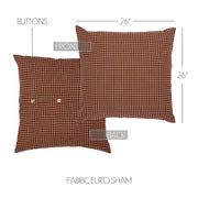 Patriotic Patch Euro Sham Fabric 26x26