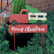 Christmas Truck Garden Stake