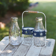 Americana Milk Glass Caddy