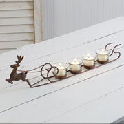 Reindeer and Sleigh Votive Candle Holder