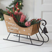 Tabletop Wooden Sleigh with Bell