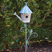 Watering Can Birdhouse Garden Stake