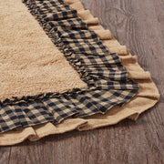 Burlap Natural w/ Black Check Bathmat 27x48