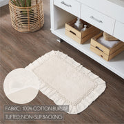 Burlap Antique White Bathmat 20x30