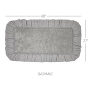 Burlap Dove Grey Bathmat 27x48