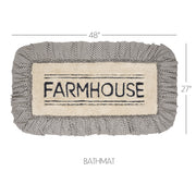 Sawyer Mill Charcoal Farmhouse Bathmat 27x48