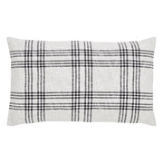 Black Plaid King Sham 21x37