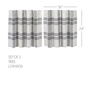 Black Plaid Tier Set of 2 L24xW36