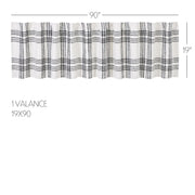 Black Plaid Valance 19x90