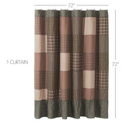 Crosswoods Patchwork Shower Curtain 72x72