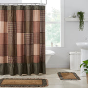 Crosswoods Patchwork Shower Curtain 72x72