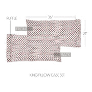 Florette Ruffled King Pillow Case Set of 2 21x36+4