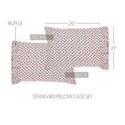 Florette Ruffled Standard Pillow Case Set of 2 21x26+4