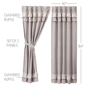 Florette Ruffled Panel Set of 2 84x40